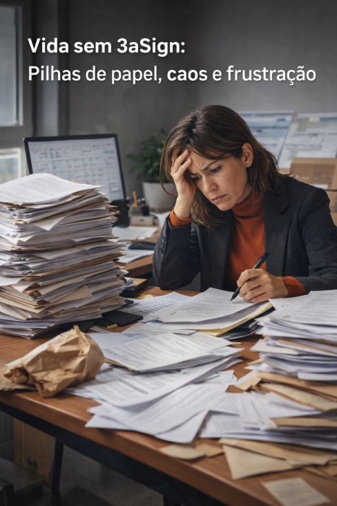 Vida sem 3aSign: pilhas de papel